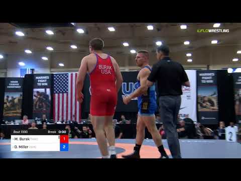2018 Marine Corps US Open/Senior Men's Greco-Roman 97 Finals - Micah Burak (TMWC) Vs. Daniel Mille