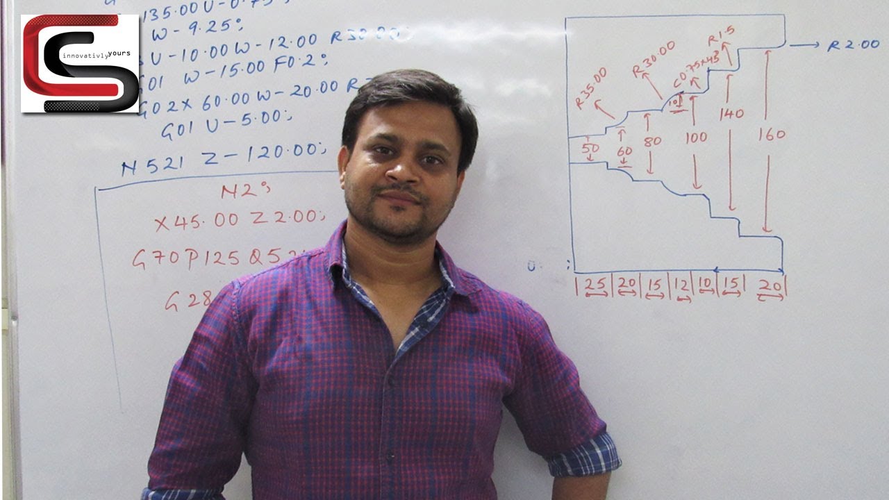 cnc programming video on code pattern repeating with finishing cycle