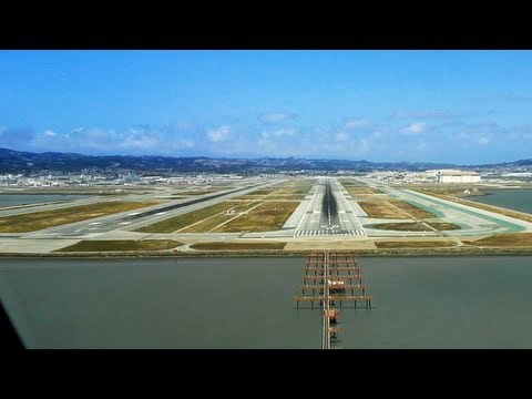 PilotsEYE.tv - A380 Landing KSFO San Francisco SUBTITLES English | without commentary |
