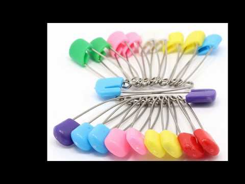 Coffled cloth stainless steel safety pin