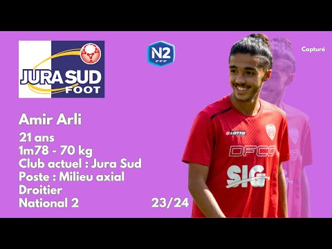 Découvrez Amir Arli, milieu axial qui évolue à Jura Sud Foot dans le championnat de National 2.