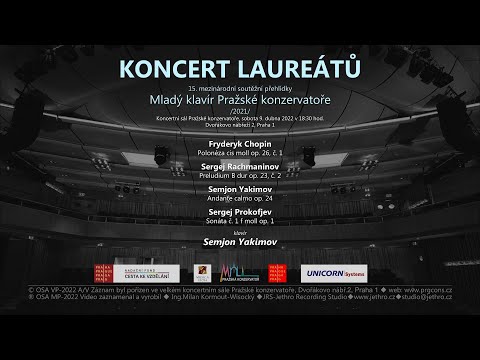 KONCERT LAUREÁTŮ - Mladý klavír Pražské konzervatoře /  Semjon Yakimov / 9.4.2022