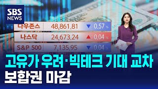 고유가 우려·빅테크 기대 교차..보합권 마감 / SBS / 뉴욕증시