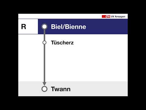 SBB/CFF Ansagen • R • Biel/Bienne – Tüscherz – Twann – Twann