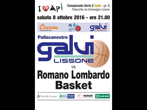 2016 10 08 Pall  Lissone vs Romano Lombardo Basket