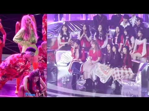 171202 melon awards - Red Velvet & Gfriend react to 'Hyuna's lip & hip'