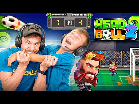 ESSE JOGO DE FUTEBOL ME DEIXA NERVOSO - Família Brancoala Games Jogando Head Ball 2