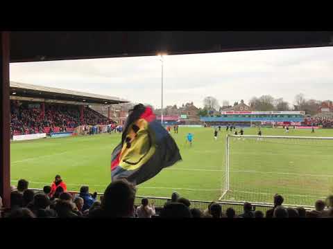 York City v Kettering Town, Teams out, @ Bootham Crescent, National League North, Sat 25 Jan 2020