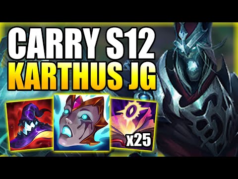 HOW TO PLAY KARTHUS JUNGLE & CARRY THE GAME IN S12! - Best Build/Runes S+ Guide - League of Legends