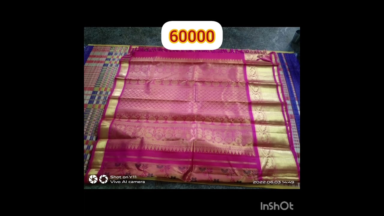 Kanchipuram pattu #saree with #blouse bridal saree 60000🤫