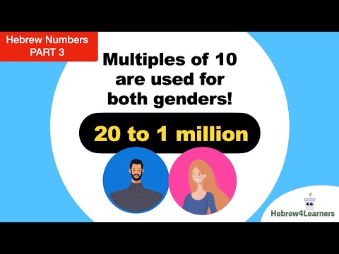 Hebrew Numbers Part 3 - Numbers 20 to a million - Multiples of 10 are not gender-specific