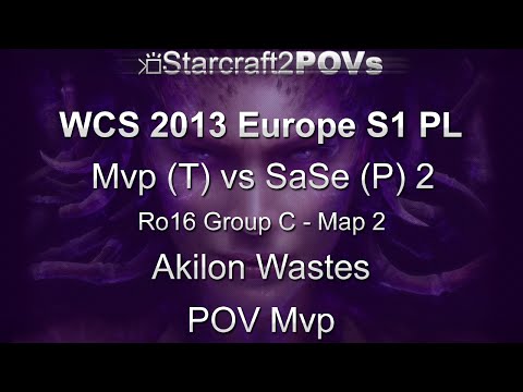 SC2 HotS - WCS 2013 EU S1 PL - Mvp vs SaSe 2 - Ro16 Group C - Map 2 - Akilon Wastes - Mvp
