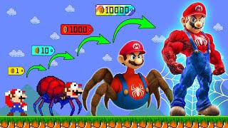 Super Mario Bros. But Every Seeds makes Mario Growing Up Into Spiderman | Good Mario