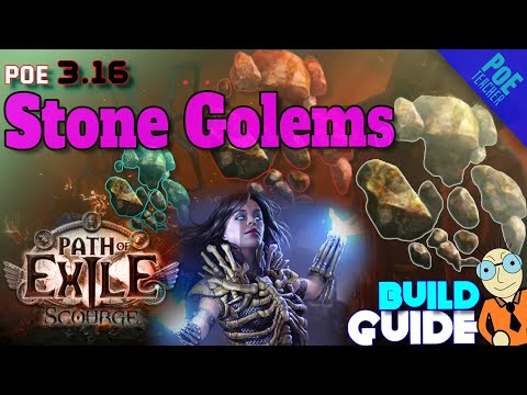 [Path of Exile 3.18 ready]►  Stone Golems Build - Necromancer Witch in PoE