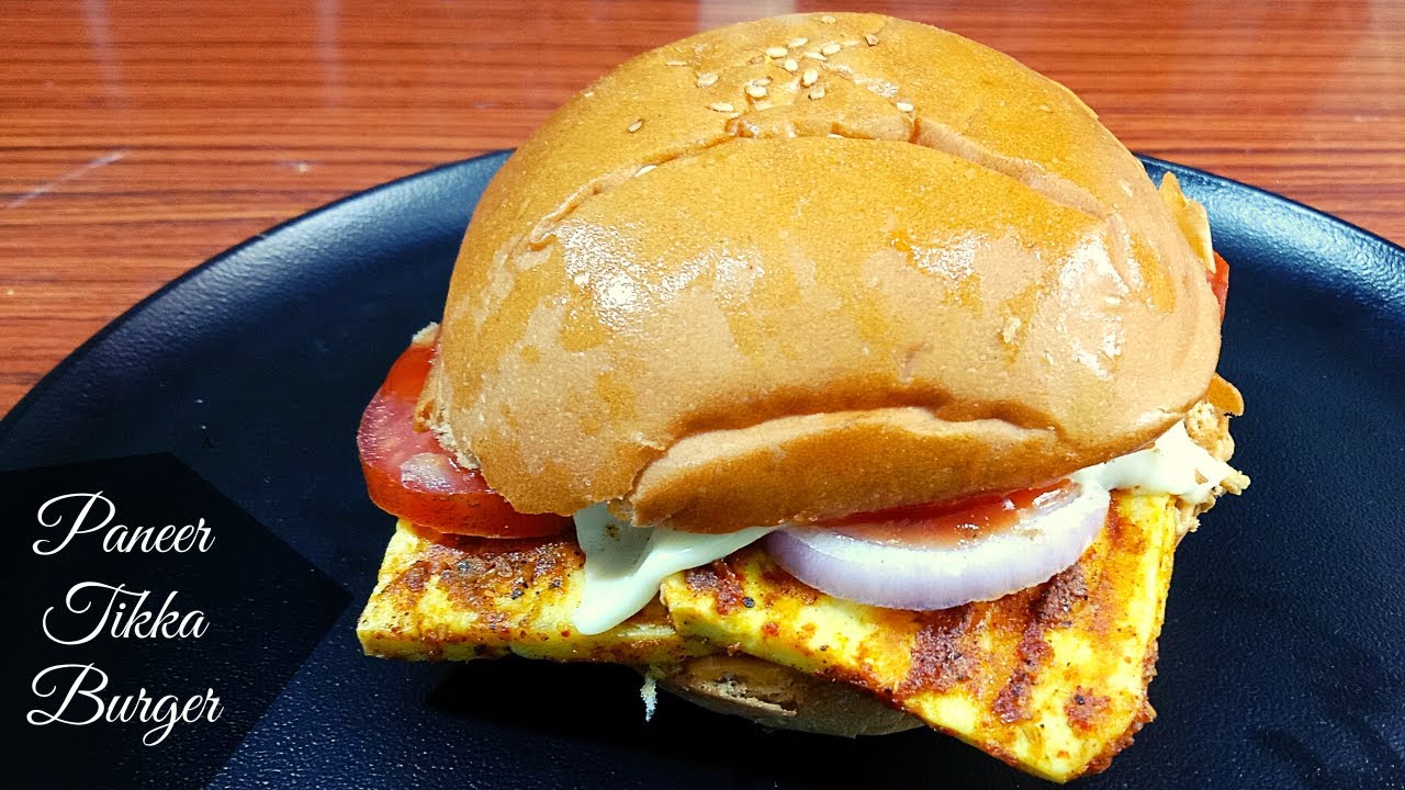 Paneer Tikka Burger Recipe | पनीर टिक्का बर्गर | Veg Burger Recipe | Famous Indian Street Food|
