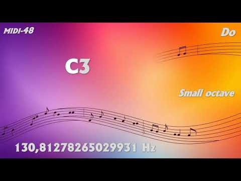 Incredible Precision (13 Decimal): C3 Do Small octave MIDI 48