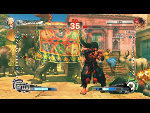 T-TKT [Gen] vs hachi_kh [Evil Ryu] SSF4 AE Japanese Online Ranked Matches