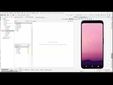 Creating options menu in Android Studio