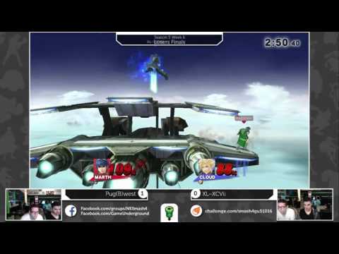 S4@GU 5-10 (Loser's Finals): Pugwest (Marth/Fox) vs XL-XCVii (Cloud)
