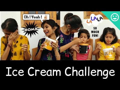 Ice Cream Eating Challenge 🥶🍨 omg its so cool😂