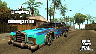 ALL Lowrider Cars and Full Customization in GTA San Andreas