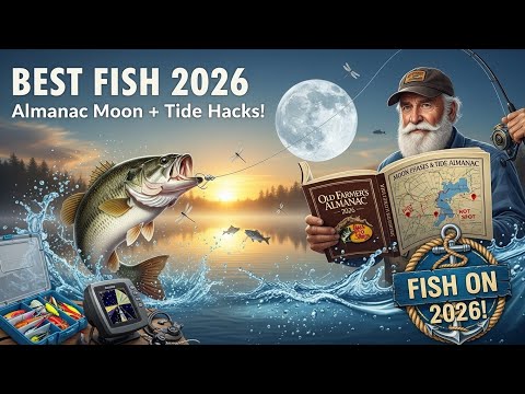 Best Fishing Spots 2026: Moon Phases & Tides Secrets from The Old Farmer's Almanac!