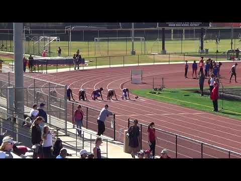 VarB 100m vs Huntington Beach 4-18-18 - Los Alamitos Boys
