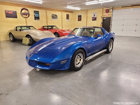 1982 Bright Blue Corvette For Sale Video