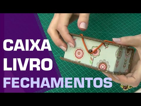 Caixa de Cartonagem | Com Fazer o Fechamento de Caixa Livro | Heloisa Gimenes - Sem Igual Artesanato