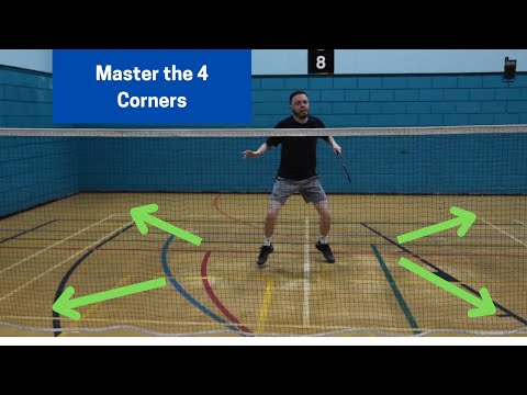 Basic Badminton Footwork- The 4 Corners!