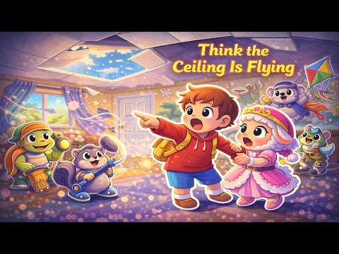 Finn and Dolly Think the Ceiling Is Flying 🏠💨 | A Funny & Safe Kids Adventure Cartoon