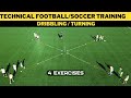 Technical Football/Soccer Training | Dribbling | Turning | 4 Exercises | U11 U12 U13 U14