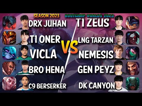 Oner, Berserker, Hena, Juhan, VicLa VS Zeus, Tarzan, Nemesis, Peyz, Canyon - Patch 13.20 KR Ranked