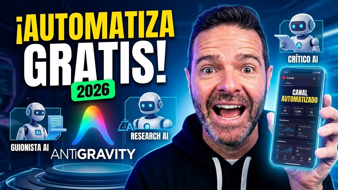 Automatizar canal youtube con Antigravity