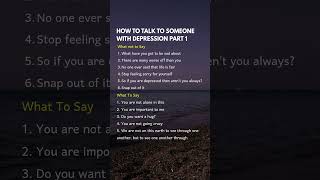 How to talk to someone with depression.. part 1 #mindset #forge #knowledge