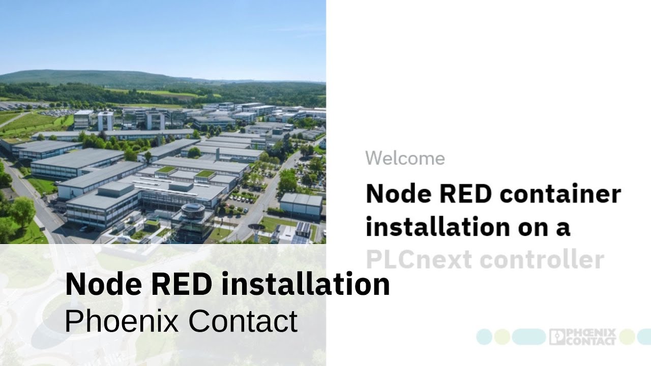 Node RED container installation on a PLCnext controller