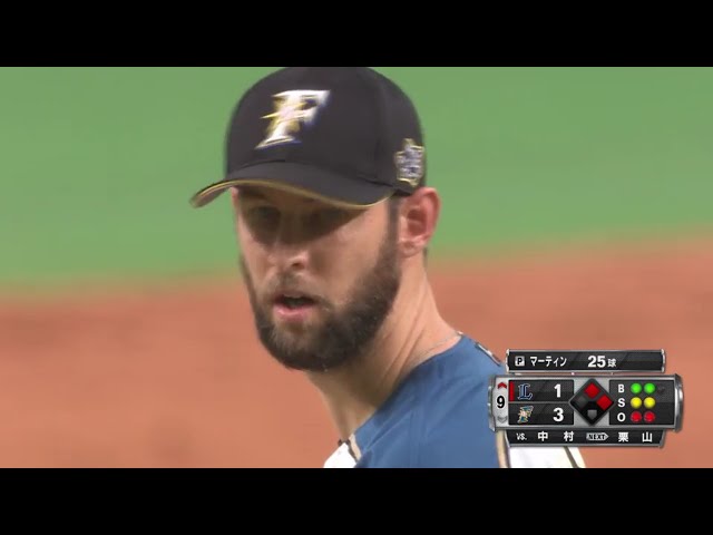 【9回表】一発逆転のピンチも最後はファイターズ・マーティンが締めた!! 2017/4/1 F-L