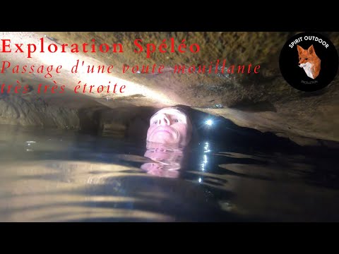 SPELEO - Passage d'une voute mouillante #nature  #caving #cave