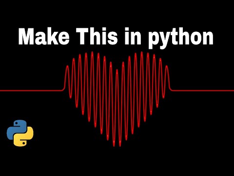 Heart Animation With Sine Wave In Python Python Matplotlib Animation Tutorial Asmr Coding