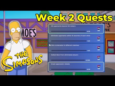 The Simpsons How to EASILY Complete Week 2 Weekly Quests - ALL Stages! #fortnite