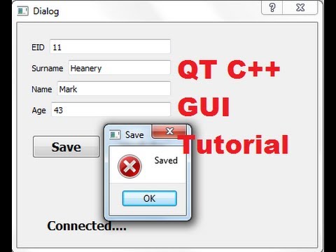 QT C++ GUI Tutorial 14- How to Save data in SqLite database with pushbutton