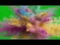 FREE No Copyright Green Screen Powder Colors Splashing Loop Animation 4K Overlay