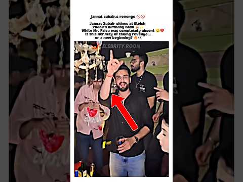 Jannat Zubair Takes Revenge on Mr. Faisu with Elvish Yadav at Birthday Bash #jannatzubair #shorts