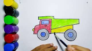 Download lagu Cara menggambar dan mewarnai truk sah How to draw ... mp3