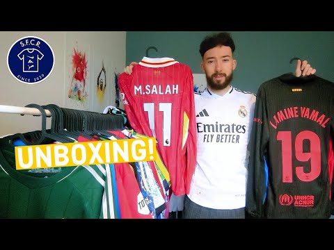 Unboxing Modric, Salah and Lamine Yamal jerseys! [Jerseyjj] #realdmadrid #liverpool #fcb