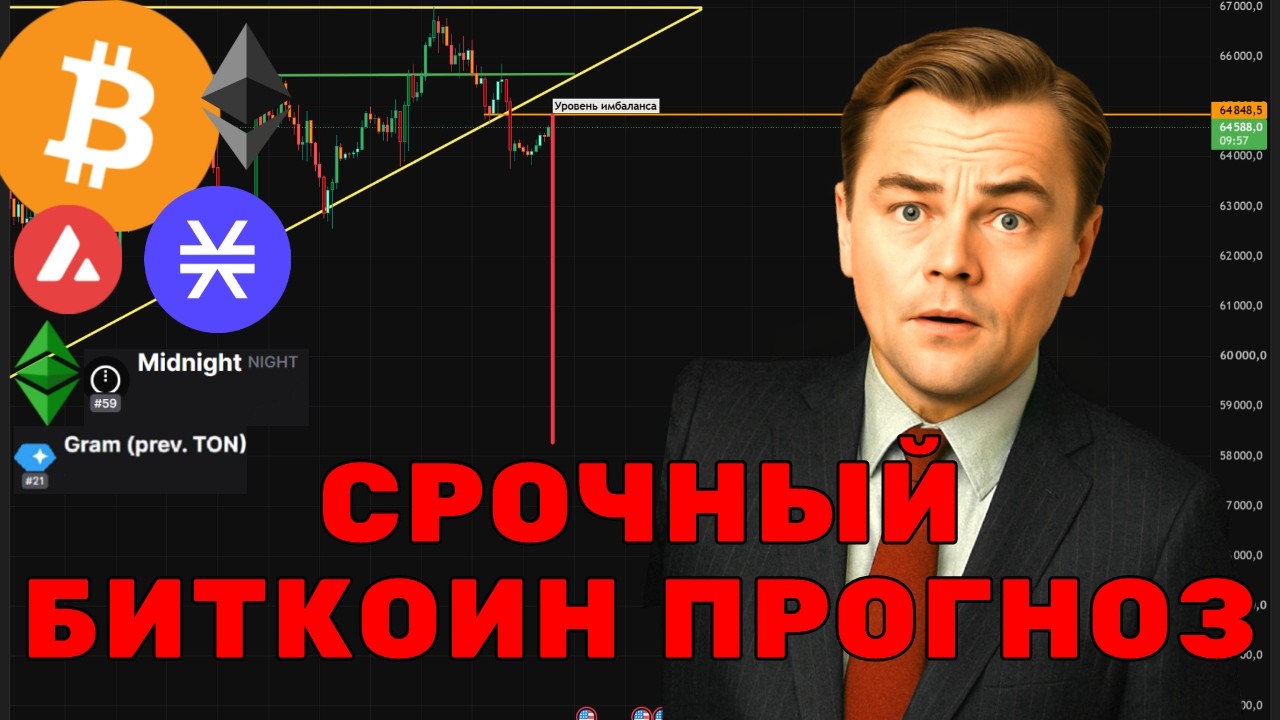 😱😱😱 СРОЧНЫЙ ПРОГНОЗ КРИПТЫ! БИТКОИН! ОПАСНО! СМОТРИ ЧТО ПРОИСХОДИТ!!!