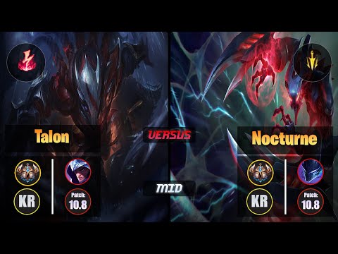 Challenger TALON [Electrocute] (Mid) VS  NOCTURNE - Challenger KR Patch 10.8