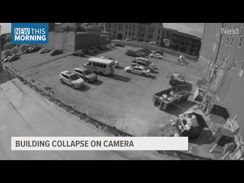 VIDEO: Security camera catches partial collapse of Davenport building
