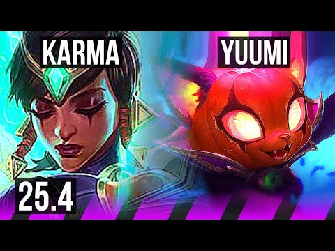 KARMA & Jinx vs YUUMI & Ezreal (SUP) | 0/1/16 | KR Master | 25.4