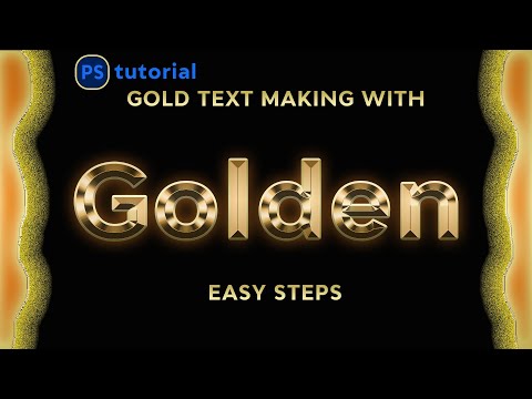 How To Create a Gold Text Effect Photoshop Tutorial 01 | Easy design #photoshop  #goldtexteffect